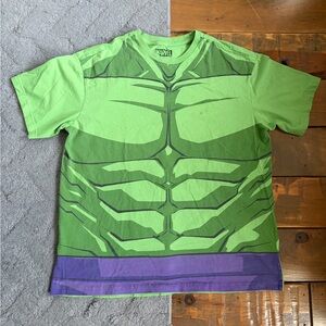 The Hulk Marvel Vibrant Green T-Shirt Large Costume